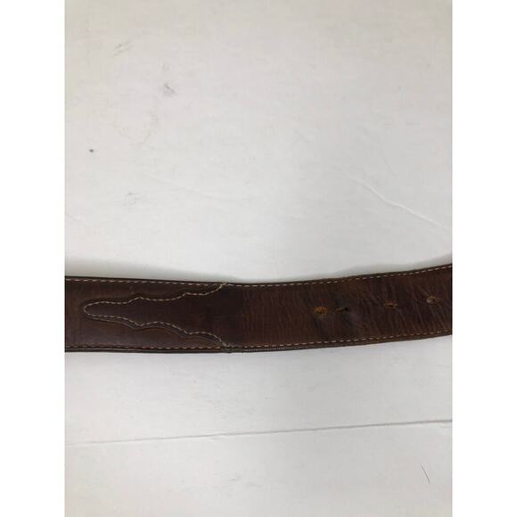 Silver Creek Collection Leather Belt Western Brown Cowboy Rodeo Made in USA - Picture 7 of 10